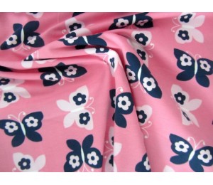 Jersey - Schmetterlinge rosa